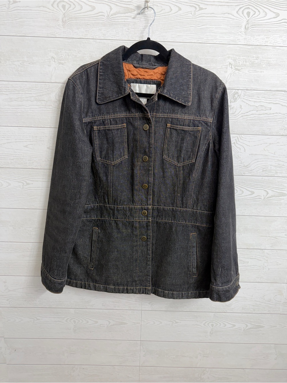 Nine West Women's Dark Denim Jacket with Quilted Lining. Size L